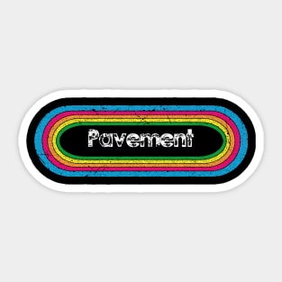 pavement ll rainbow retro Sticker